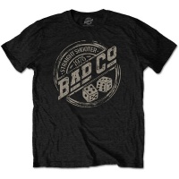 Bad Company - Straight Shooter Roundel Unisex T-Shirt - Black Photo