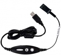 Calltel Quick Disconnect - USB Sound Card Adapter Cable - Black Photo