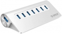 Orico - Aluminum Alloy 7 Port USB 3.0 HUB - Silver Photo