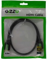 Gizzu - High Speed 0.6m HDMI 2.0 Cable - Black Photo