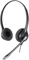 Calltel - HW361N Stereo-Ear Broadband Audio Noise-Cancelling Headset with Quick Disconnect Connector - Black Photo