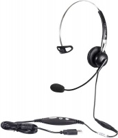 Calltel - H650NC Mono-Ear Noise-Cancelling Headset - Black Photo