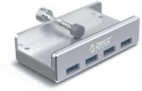 Orico - USB 3.0 Clip-type Aluminium HUB - Silver Photo