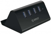 Orico - 4 Port USB 3.0 Tablet Stand Hub - Black Photo