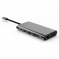 RCT DS-CN3270 USB Type C Mobile Docking Station With 2*HDMI 1*VGA 1*RJ45 3*USB 3.0 2*SUB 2.0 SD&Micro SD Slot Photo