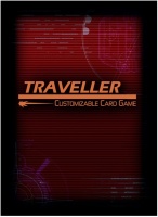 Far Future Enterprises - Traveller Customizable Card Game Sleeves - Red Traveler Logo Photo
