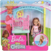 Mattel Barbie - Club Chelsea Doll and Swing Set Playset Brunette Photo