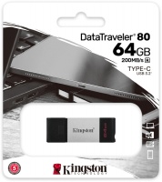 Kingston Technology - DataTraveler 80 - 64GB USB Type-C USB 3.2 Flash Drive Photo