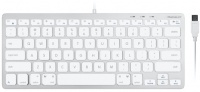 Macally - Compact USB Wired Keyboard With Aluminium Style Finish For Mac and PC - Photo