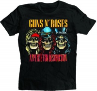 Bravado Guns N' Roses - Afd Skulls Unisex T-Shirt - Black Photo