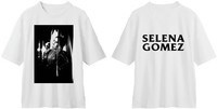 Selena Gomez - Tonal Photo & Logo T-Shirt - White Photo