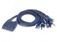 Aten - 4-Port USB VGA Audio Cable KVM Switch/W/1.2m Cable Photo