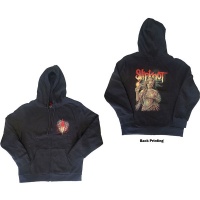 Slipknot - Burn Me Away Unisex Zip Hoodie - Dark Grey Photo
