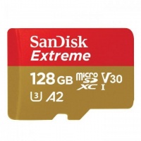 Sandisk Micro SDXC Extreme 128GB Memory Card - Red Gold Photo
