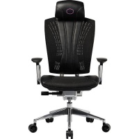 Cooler Master - Ergo L Premium Ergo Chair; Black and Purple ; Recline; Height Adjust; Lumbar support; Premium Material Photo