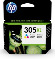 HP - 305XL High Yield Tri-Color Original Ink Cartridge Photo