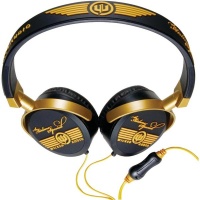 Wicked Audio - Airline 3D Over the Ear Noise Cancelling Headphones - Gold/Black Photo