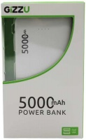 Gizzu - G5000 5000mAh 2x USB Power Bank - White Photo