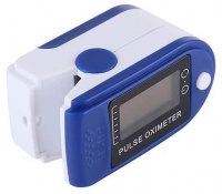 Jziki - Pulse Oximeter Fingertip Blood Oxygen Monitor with LED Display - White/Blue Photo