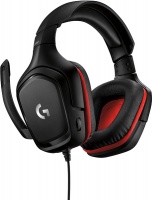 Logitech G - G332 Wired Headset - Black/Red Photo