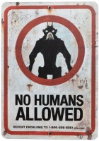 Weta Workshop - District 9 No Humans Allowed Tin Sign Photo