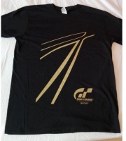 Gran Turismo Sport - Gold Logo Men's T-Shirt - Black Photo