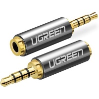 Ugreen 2.5mm Male to 3.5mm Female Audio Adapter - Black Photo