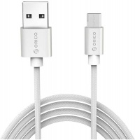 Orico Nylon Android Charge & Sync Braided USB Cable 1m - Silver Photo