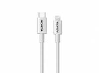 ADATA AMFiCPL-1M-CWH USB2 Type-C i-cable - Plastic White - Apple MFi certified 24 AWG copper power wire Emi protection with foil copper shielding - 100cm Photo