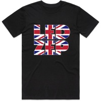 Led Zeppelin - Union Jack Type Unisex T-Shirt - Black Photo