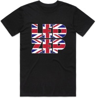 Led Zeppelin - Union Jack Type Unisex T-Shirt - Black Photo