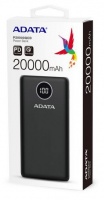 ADATA - P20000QCD 20000mAh Power Bank - Black Photo