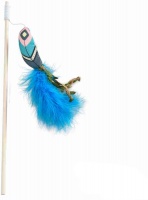 Cats Life Cat's Life - Cat Dangler With Blue Feather Photo
