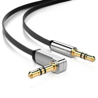 Ugreen 3.5mm M to M 90° Right Angle 5m Audio Cable - Black Photo