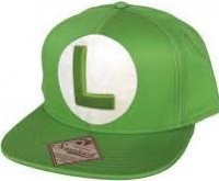 Super Mario - Luigi Logo Snapback Cap - Green Photo