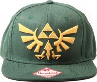 The Legend of Zelda - Triforce Logo Snapback Cap - Green/Gold Photo