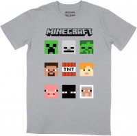 Minecraft - Niner - T-Shirt - Grey/Melange Photo
