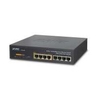 Planet 10" 8-Port 10/100 Ethernet Switch with 4-Port 802.3af PoE Injector Photo