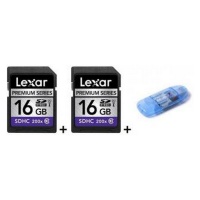 LEXAR SD PREMIUM 200X 16GB TWIN PACK READER Photo