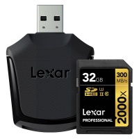 LEXAR SD Pro 2000x 32GB UHS 2 Plus Reader Photo