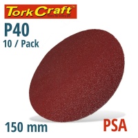 Tork Craft Sanding Disc Psa 150mm 40 Grit No Hole 10/Pk Photo