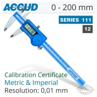 ACCUD Digital Caliper With Calibration Certificate 0-200mm Photo