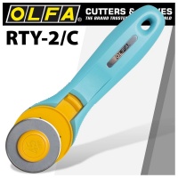 OLFA Rotary Splash Cutter 45mm Blade R/L Handed Light Blue Aqua Photo