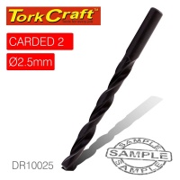 Tork Craft Drill Bit HSS Standard 2.5mm 2/Card Photo