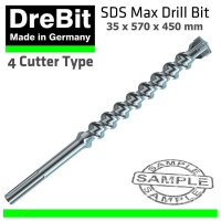 DREBIT SDS Max Drill Bit 570 X 450 X 35mm 4 - Cutter Type Photo