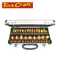 Tork Craft Router Bit Set 24 pieces Aluminium Case 1/4 Shank Photo
