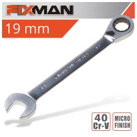 FIXMAN Reversible Combination Ratcheting Wrench 19mm Photo