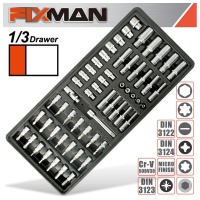 FIXMAN Tray 57 Piece 1/4" Drive Sockets And Accessories Photo