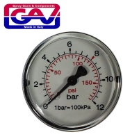 GAV Pressure Gauge 50mm 1/8 Rear Photo