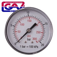 GAV Pressure Gauge 0-20bar1/4rear 63mm D6314r20 Photo